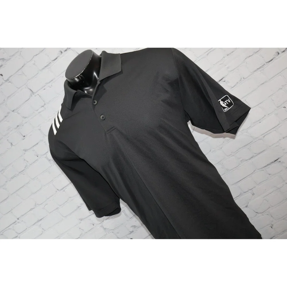 RARE Adidas Polo Shirt Mens XLT Gray NBA TV Logo Basketball 3-Stripes X22289 NEW